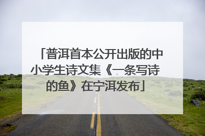 普洱首本公开出版的中小学生诗文集《一条写诗的鱼》在宁洱发布