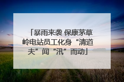 暴雨来袭 保康茅草岭电站员工化身“清道夫”闻“汛”而动
