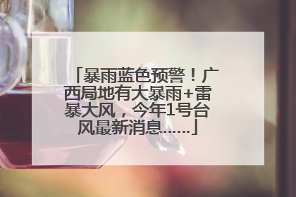 暴雨蓝色预警！广西局地有大暴雨+雷暴大风，今年1号台风最新消息……