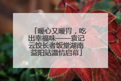 暖心又暖胃，吃出幸福味——袁记云饺长者饭堂湖南益阳站温情启幕