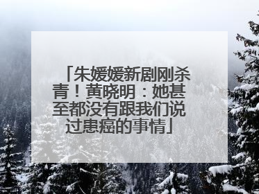 朱媛媛新剧刚杀青！黄晓明：她甚至都没有跟我们说过患癌的事情