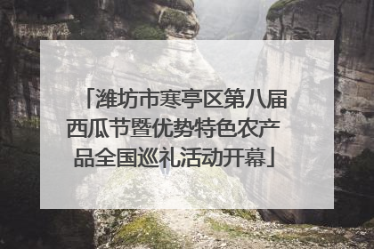 潍坊市寒亭区第八届西瓜节暨优势特色农产品全国巡礼活动开幕