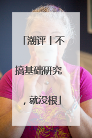 潮评丨不搞基础研究，就没根