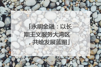 永明金融：以长期主义服务大湾区，共绘发展蓝图