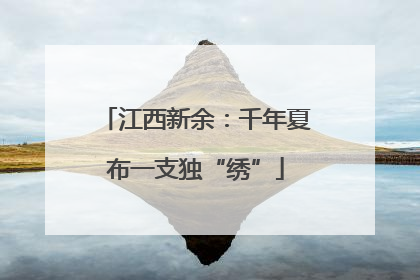 江西新余：千年夏布一支独“绣”