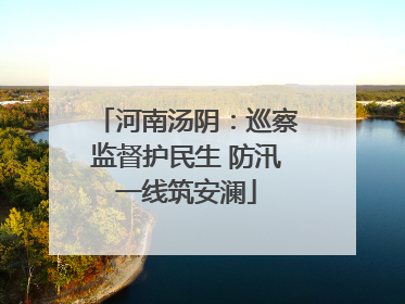 河南汤阴：巡察监督护民生 防汛一线筑安澜