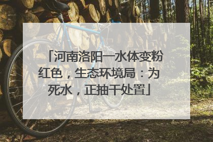 河南洛阳一水体变粉红色，生态环境局：为死水，正抽干处置