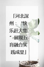 河北深州：“快乐赶大集”展现五育融合实践成果