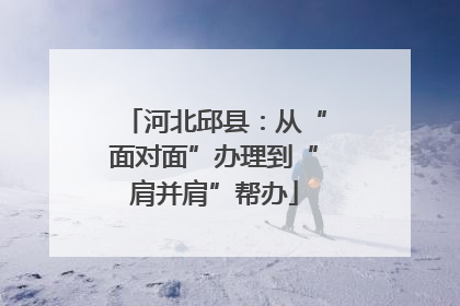 河北邱县：从“面对面”办理到“肩并肩”帮办