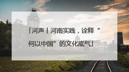 河声丨河南实践，诠释“何以中国”的文化底气
