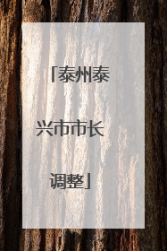 泰州泰兴市市长调整