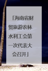 海南省财贸旅游农林水利工会第一次代表大会召开