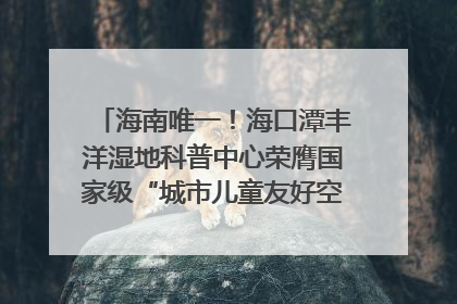 海南唯一！海口潭丰洋湿地科普中心荣膺国家级“城市儿童友好空间建设园区”称号