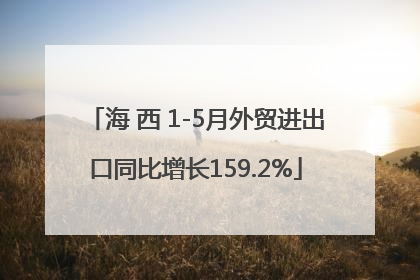 海 西 1-5月外贸进出口同比增长159.2%