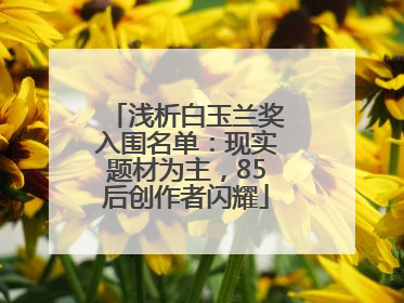 浅析白玉兰奖入围名单：现实题材为主，85后创作者闪耀