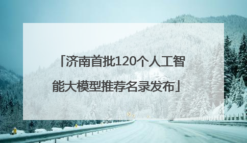 济南首批120个人工智能大模型推荐名录发布