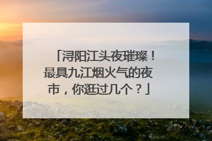 浔阳江头夜璀璨！最具九江烟火气的夜市，你逛过几个？