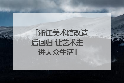 浙江美术馆改造后回归 让艺术走进大众生活