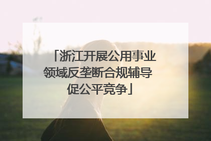 浙江开展公用事业领域反垄断合规辅导 促公平竞争