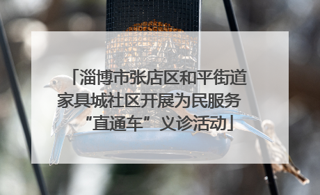 淄博市张店区和平街道家具城社区开展为民服务“直通车”义诊活动