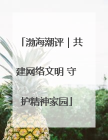 渤海潮评｜共建网络文明 守护精神家园