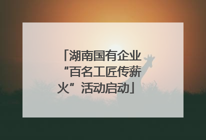 湖南国有企业“百名工匠传薪火”活动启动