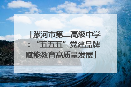 漯河市第二高级中学：“五五五”党建品牌赋能教育高质量发展