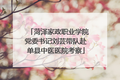 菏泽家政职业学院党委书记刘芸带队赴单县中医医院考察