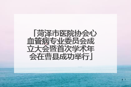 菏泽市医院协会心血管病专业委员会成立大会暨首次学术年会在曹县成功举行