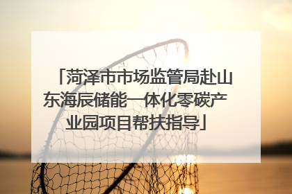 菏泽市市场监管局赴山东海辰储能一体化零碳产业园项目帮扶指导