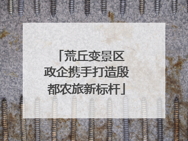 荒丘变景区 政企携手打造殷都农旅新标杆