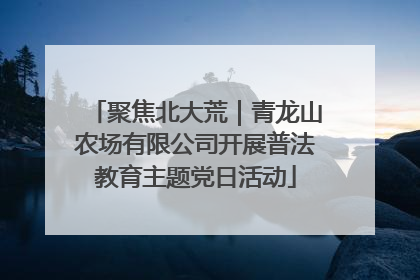 聚焦北大荒｜青龙山农场有限公司开展普法教育主题党日活动