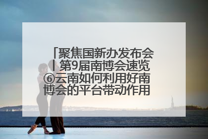 聚焦国新办发布会丨第9届南博会速览⑥云南如何利用好南博会的平台带动作用，深化与南亚国家的交流与合作？