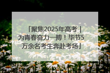聚焦2025年高考｜为青春奋力一搏！毕节5万余名考生奔赴考场