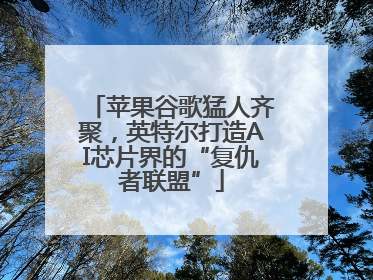 苹果谷歌猛人齐聚，英特尔打造AI芯片界的“复仇者联盟”