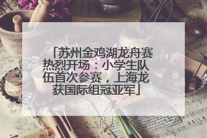 苏州金鸡湖龙舟赛热烈开场：小学生队伍首次参赛，上海龙获国际组冠亚军