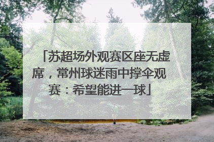 苏超场外观赛区座无虚席，常州球迷雨中撑伞观赛：希望能进一球