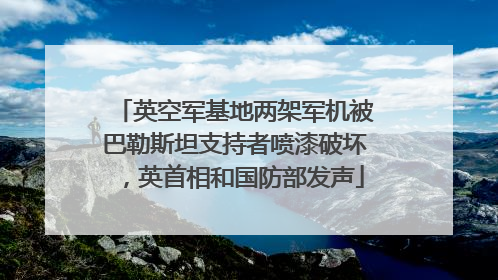 英空军基地两架军机被巴勒斯坦支持者喷漆破坏，英首相和国防部发声
