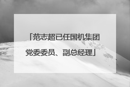 范志超已任国机集团党委委员、副总经理