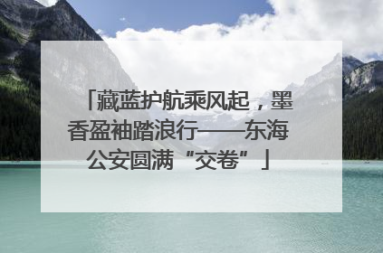 藏蓝护航乘风起，墨香盈袖踏浪行——东海公安圆满“交卷”