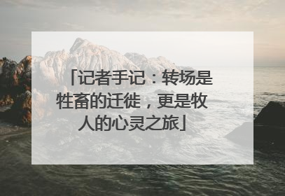 记者手记：转场是牲畜的迁徙，更是牧人的心灵之旅