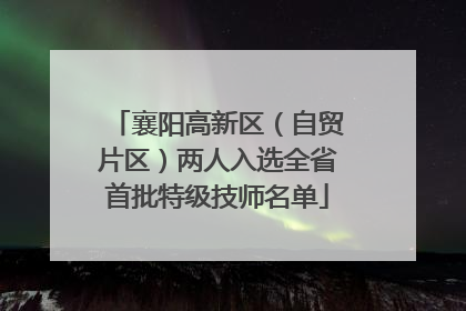 襄阳高新区（自贸片区）两人入选全省首批特级技师名单