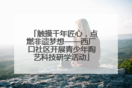 触摸千年匠心，点燃非遗梦想——西厂口社区开展青少年陶艺科技研学活动