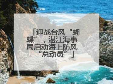 迎战台风“蝴蝶”，湛江海事局启动海上防风“总动员”