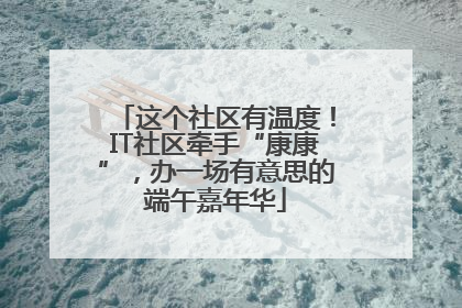 这个社区有温度！IT社区牵手“康康”，办一场有意思的端午嘉年华