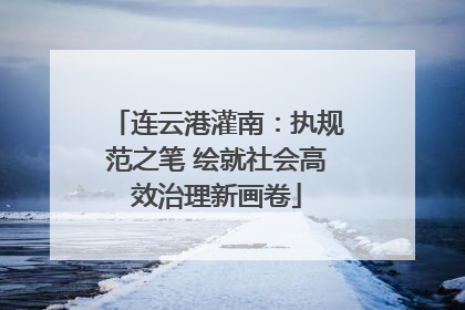 连云港灌南：执规范之笔 绘就社会高效治理新画卷