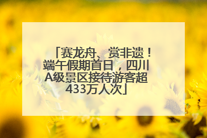 赛龙舟、赏非遗！端午假期首日，四川A级景区接待游客超433万人次