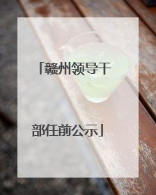 赣州领导干部任前公示