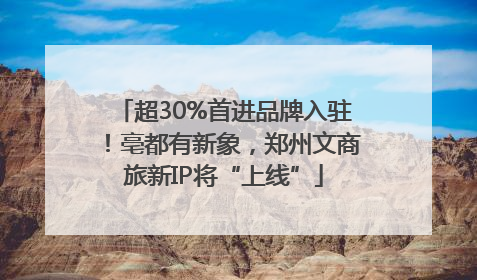 超30%首进品牌入驻！亳都有新象，郑州文商旅新IP将“上线”