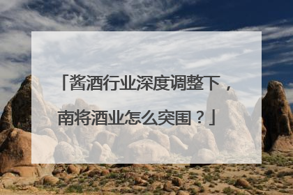 酱酒行业深度调整下，南将酒业怎么突围？